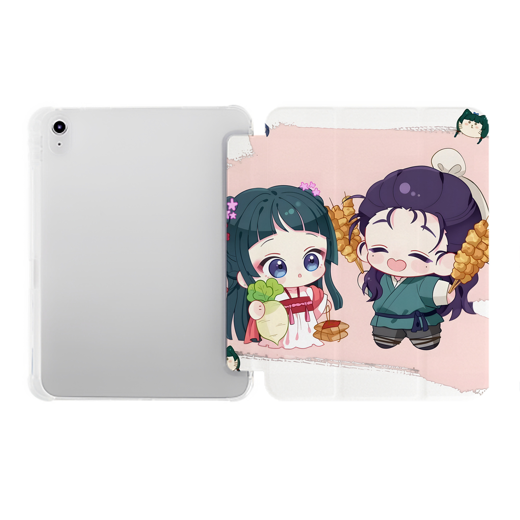 （画像用） 薬屋のひとりごと The Apothecary Diaries IPad ケース ペン収納付き 三つ折りスタンド PUレザー×シリコン 対応機種9.5/10.5/10.9インチ